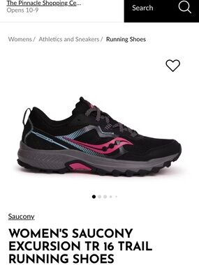Saucony Women's Trail Running Shoes in Black and Pink